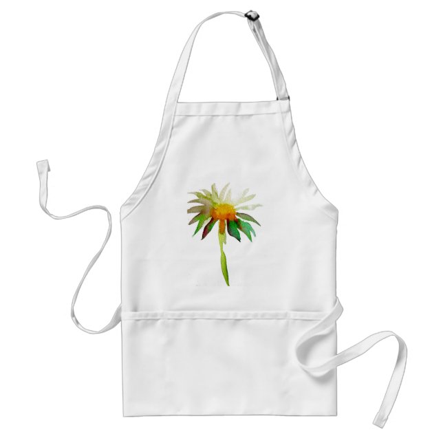 Tablier Fleur d'art aquarelle moderne Daisy (Devant)