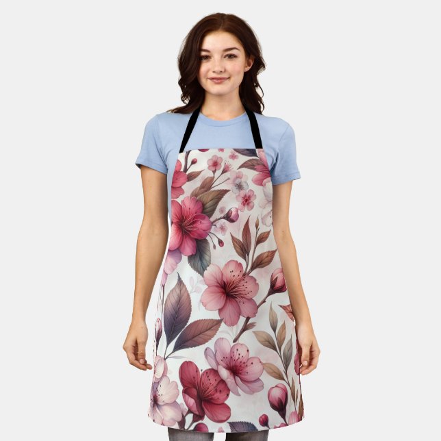 Tablier Fleur de cerise (Porté)