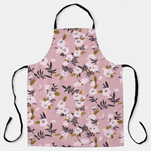 Tablier Fleur de cerisier de printemps tendre sur rose