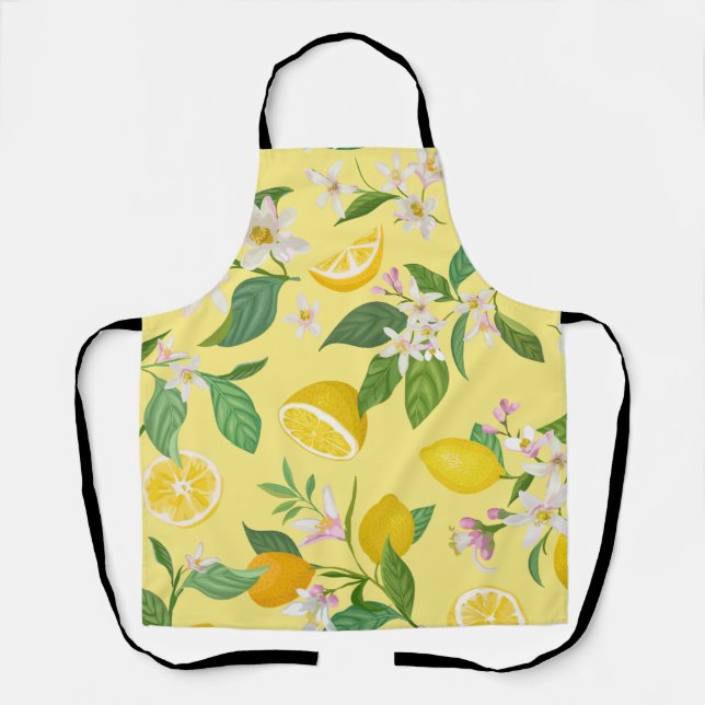 Tablier Fleur de Citron Méditerranéen - Été Vibran (Recto)