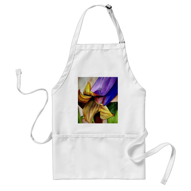 Tablier Fleur de Fritillaire originale aquarelle (Devant)