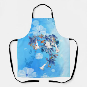 Tablier Fleur de lune d'aquarelle blanche