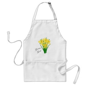 Tablier Fleur de narcisse jaune de fille de jardin 