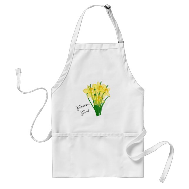 Tablier Fleur de narcisse jaune de fille de jardin  (Devant)