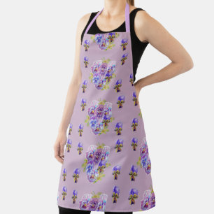 Tablier Fleur de Shabby Lilac Pansy fleurie Cuisine Apron
