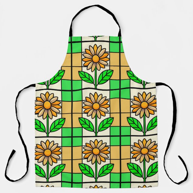 Tablier Fleur de verre tendu (Recto)