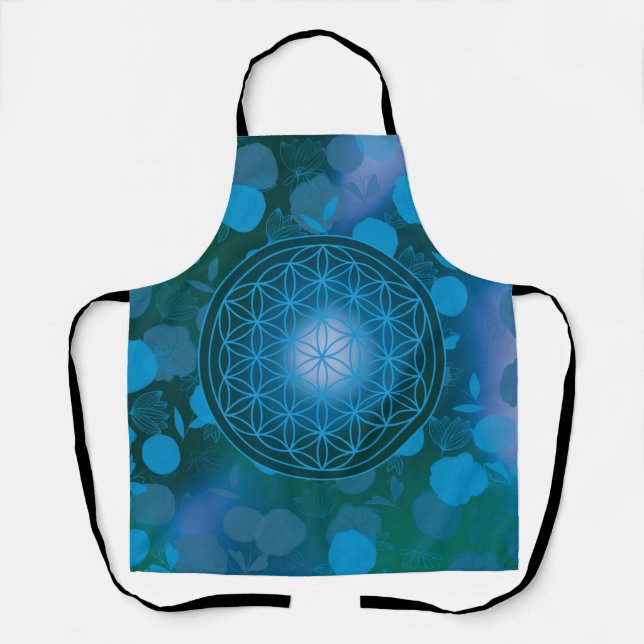 Tablier fleur de vie, chakra, zen, géométrique sacrée, (Recto)