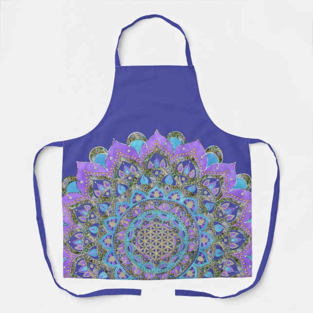 Tablier Fleur De Vie - Mandala India Style 2 (Recto)