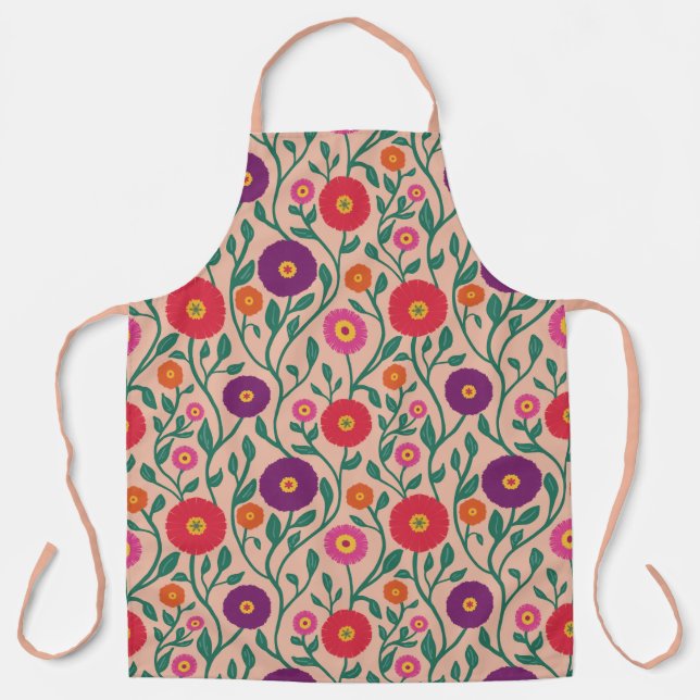 Tablier Fleur de vigne du milieu du siècle | Grande guirla (Recto)