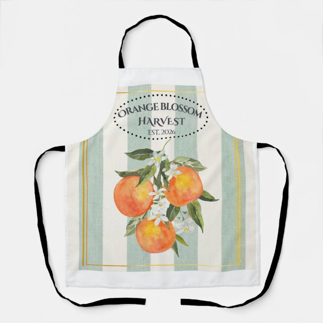Tablier Fleur d'Oranger - Label Citrus Méditerranéen (Recto)