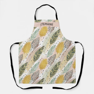 Tablier Fleur élégante et brosse Abstraite sans couture