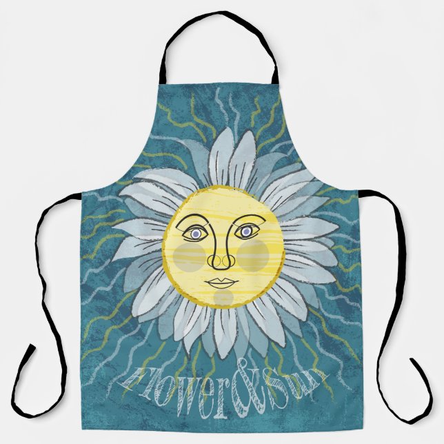 Tablier Fleur et soleil - Nature (Recto)