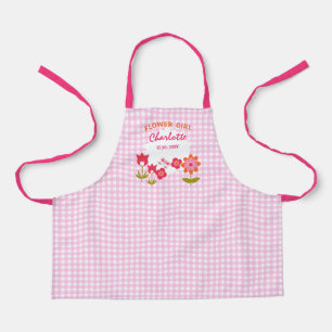 Tablier Fleur fille mignonne florale personnalisée