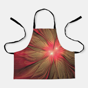 Tablier Fleur fractale de fansy rouge