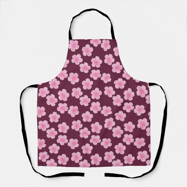 Tablier Fleur Frangipani rose Motif sans couture (Recto)