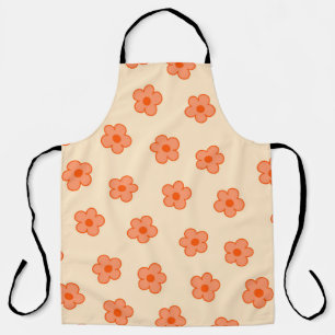 Tablier Fleur Hippie Orange Peach Preppie