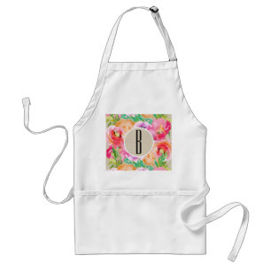 Tablier Fleur Kraft Moderne Rustique Botanique Colorée