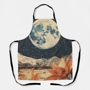 Tablier Fleur lunaire au-dessus de sommets sablonneux