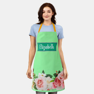Tablier Fleur moderne vert élégant de fille de marguerite