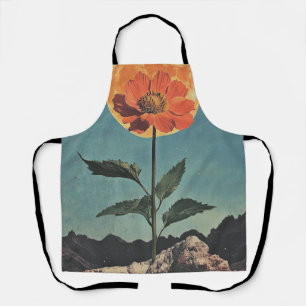 Tablier Fleur orange Lune - Charme Boho Vintage (2)