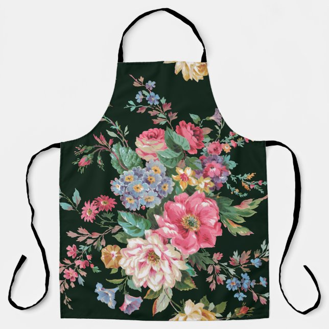 Tablier Fleur populaire classique motif sans couture arriè (Recto)