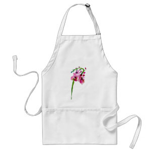 Tablier Fleur rose aquarelle Verbascum blush