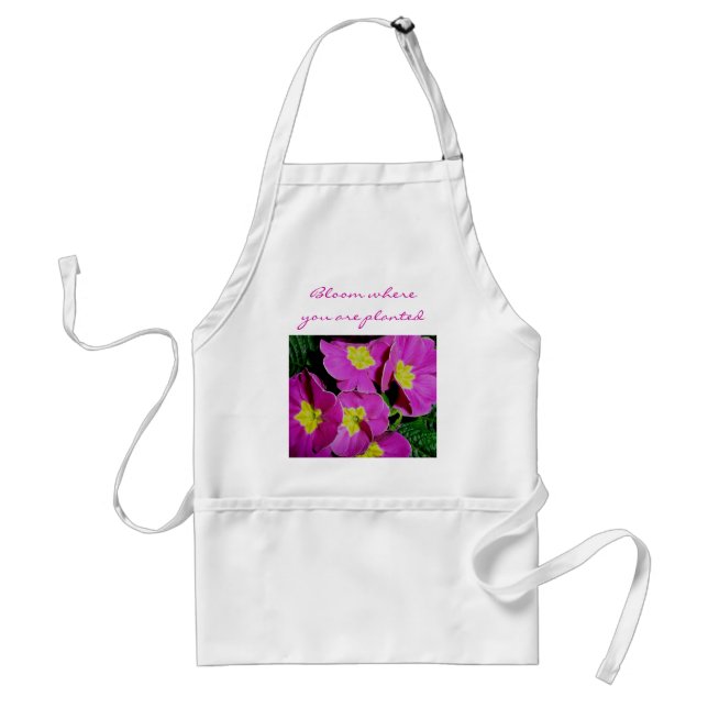 Tablier Fleur rose Primrose où vous êtes planté Apron (Devant)