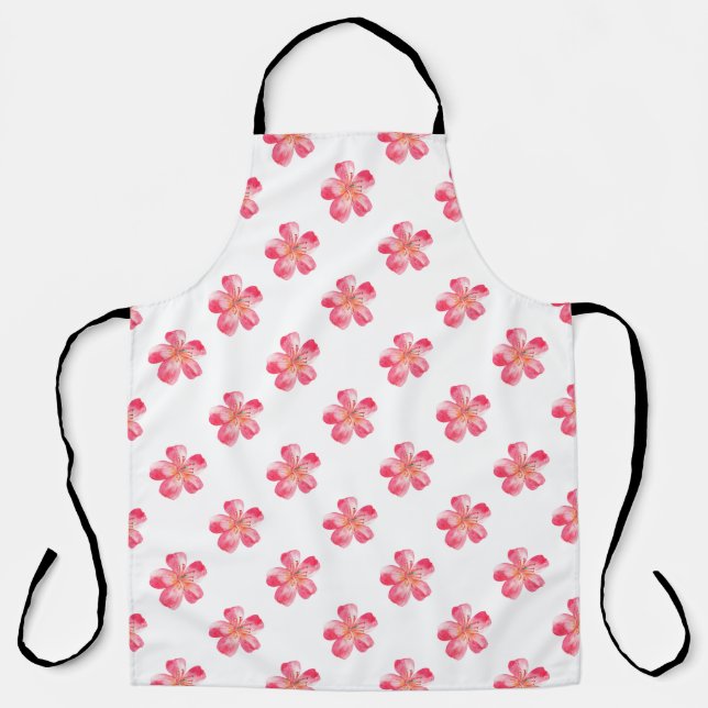 Tablier Fleur rose Tropical (Recto)