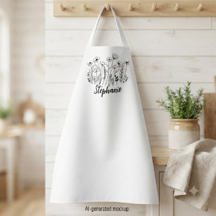 Tablier Fleur Sauvage Anniversaire Botanique Cottagecore
