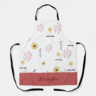 Tablier Fleur sauvage boho personnalisée