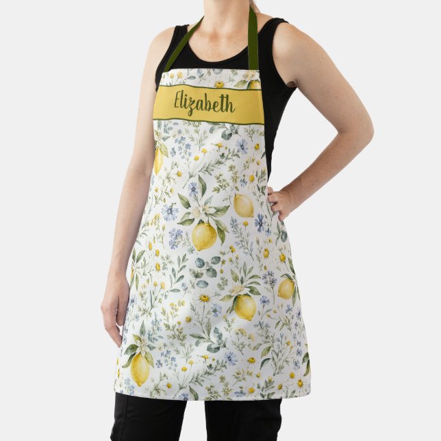 Tablier Fleur Sauvage de Citron de Campagne Française Nom  (Insitu)