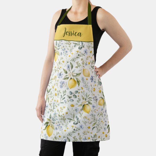 Tablier Fleur Sauvage de Citron de Campagne Française Nom  (Insitu)