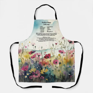 Tablier Fleur sauvage de conservation de la recette WaterC