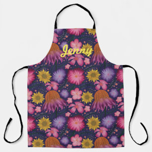 Tablier fleur sauvage Floral Personnalisé