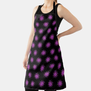 Tablier Fleur violet rose brillant