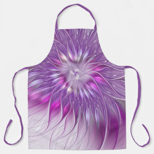 Tablier Fleur violette rose Passion Abstrait Art fractal