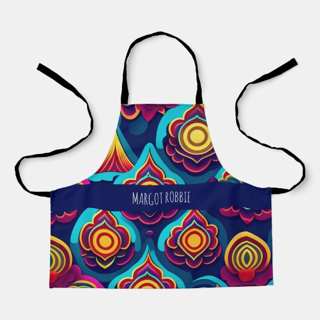 Tablier Fleurs 3D et Hills Rainbow Motif (Recto)