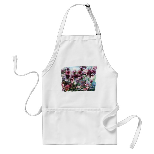 Tablier Fleurs à éclaboussures de fleurs de cerisier (Devant)