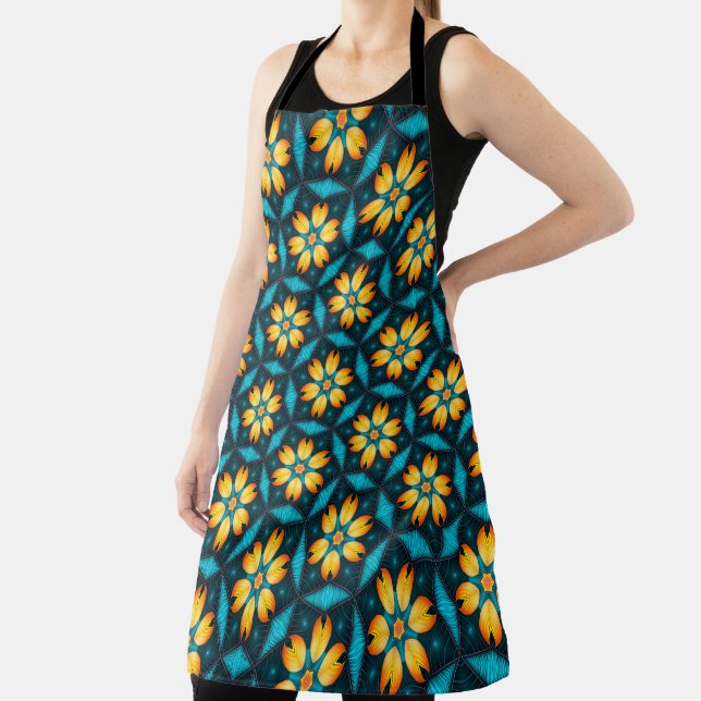 Tablier Fleurs Abstraites jaunes (Insitu)