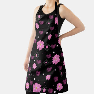 Tablier Fleurs Aimer Valentine Motif Jeu d'oreiller