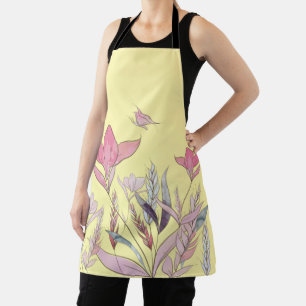 Tablier Fleurs Aquarelle – Cuisine Florale Élégant