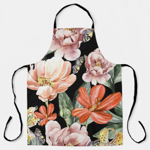 Tablier Fleurs aquarelles : Peony Rose Lily