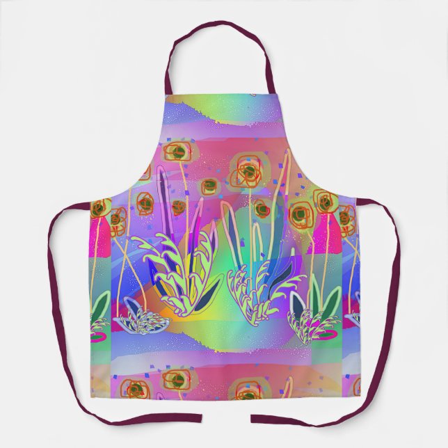 Tablier Fleurs arc-en-ciel (Recto)