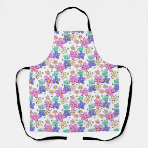 Tablier fleurs arc-en-ciel colorées lumineuses abeilles bo