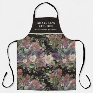 Tablier Fleurs australiennes sauvages vintage personnalisé