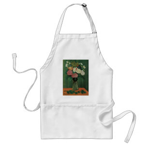 Tablier Fleurs avec Ivy par Henri Rousseau, Floral Vintage