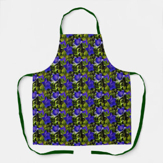 Tablier Fleurs bleues Motif de la nature