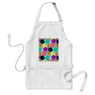 Tablier Fleurs colorées design motif
