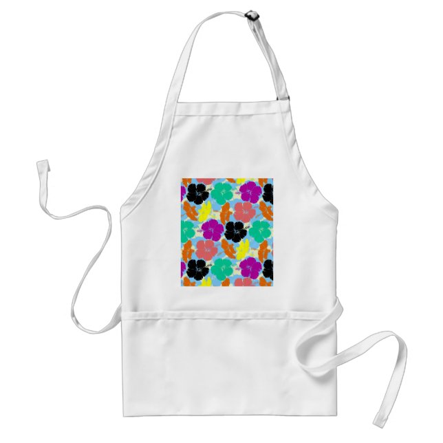 Tablier Fleurs colorées design motif (Devant)