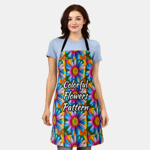 Tablier Fleurs colorées mignonnes Motif